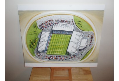 Kassam Stadium Fine Art Original Oil Painting - Oxford United FC